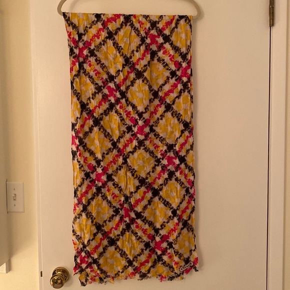 Daisy plaid Coach Scarf - Picture 1 of 3
